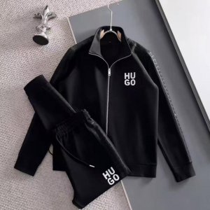 HUGO Men's Black Tracksuit Set